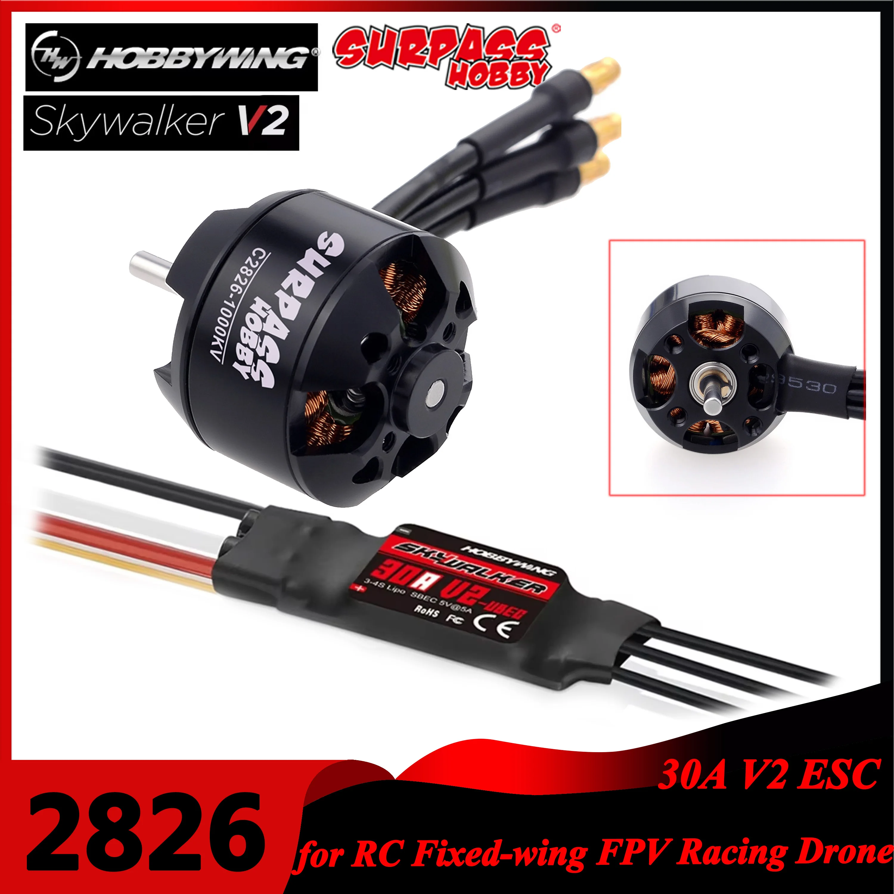 Surpass Hobby 2826 1000KV 1350 - Drone Racing Esc 리뷰 및 가격