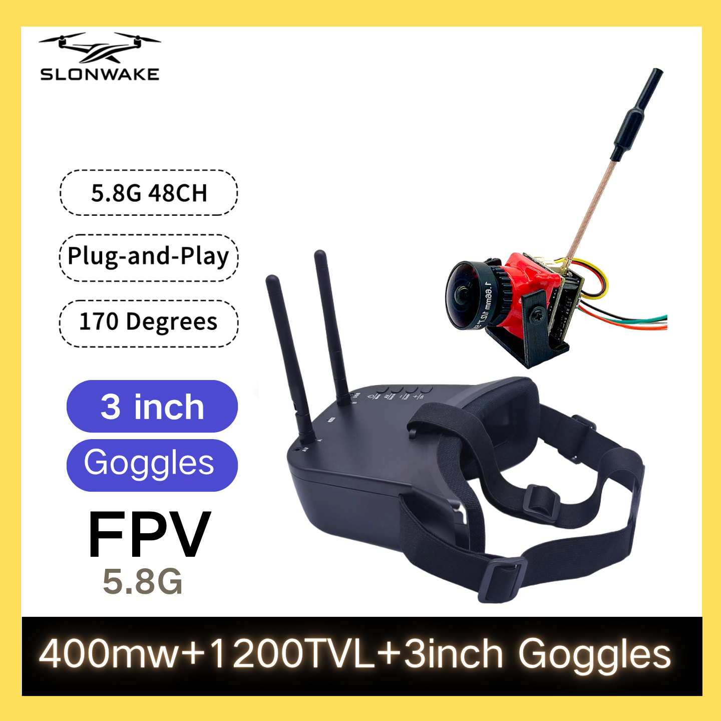 SLONWAKE 5.8G 48CH FPV 400mw V - Drone Racing Frame 리뷰 및 가격