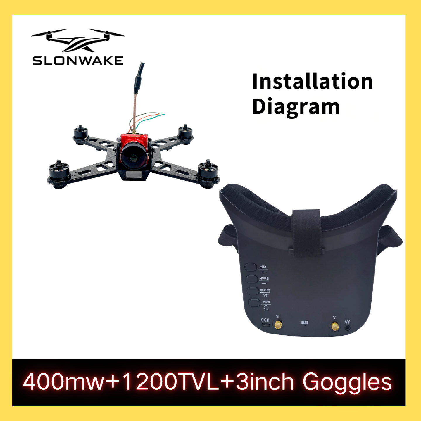 SLONWAKE 5.8G 48CH FPV 400mw V - Drone Racing Frame 리뷰 및 가격
